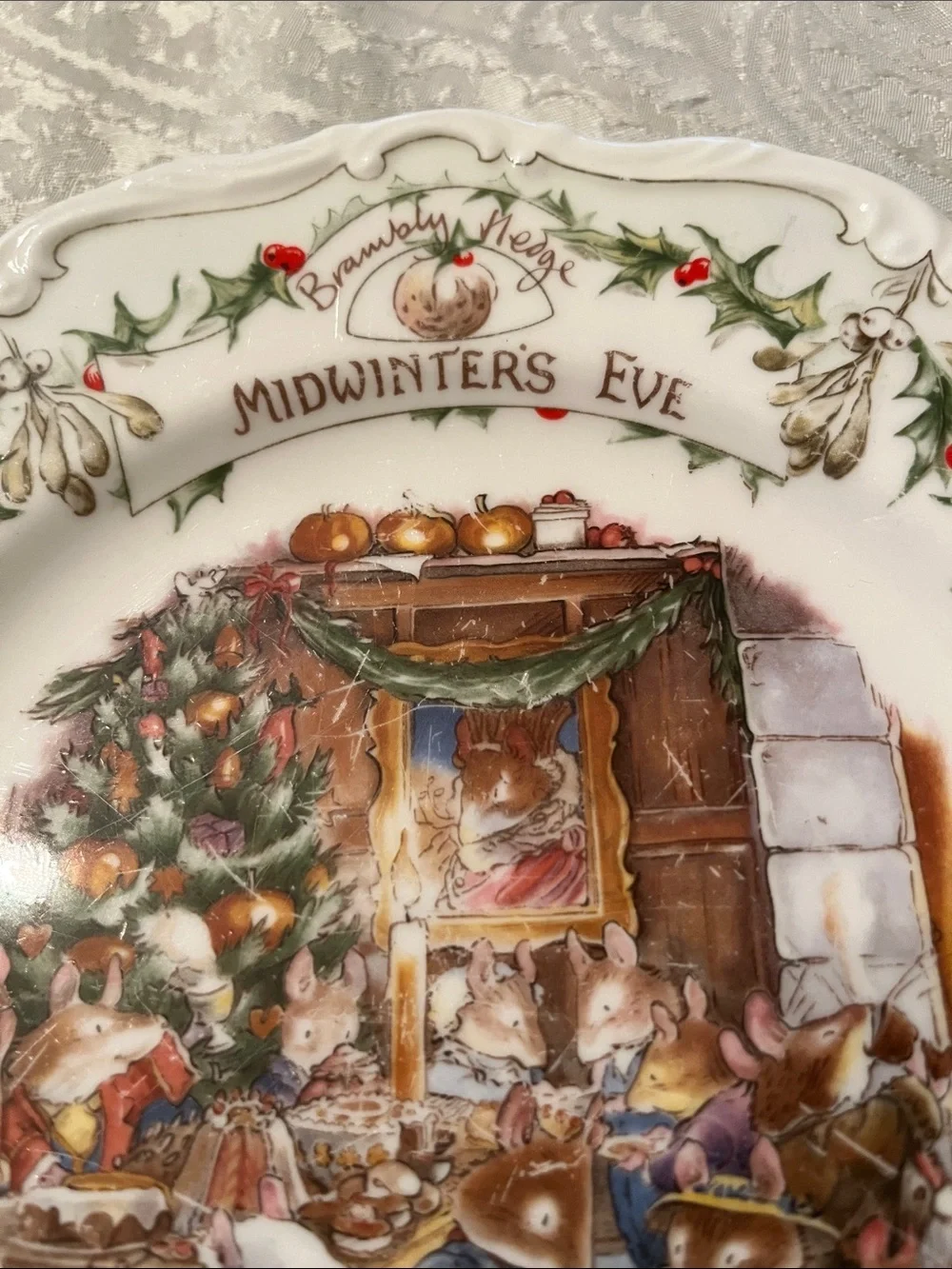 Royal Doulton Midwinter's Eve Decorative Plate Brambly Hedge Excellent Condition
